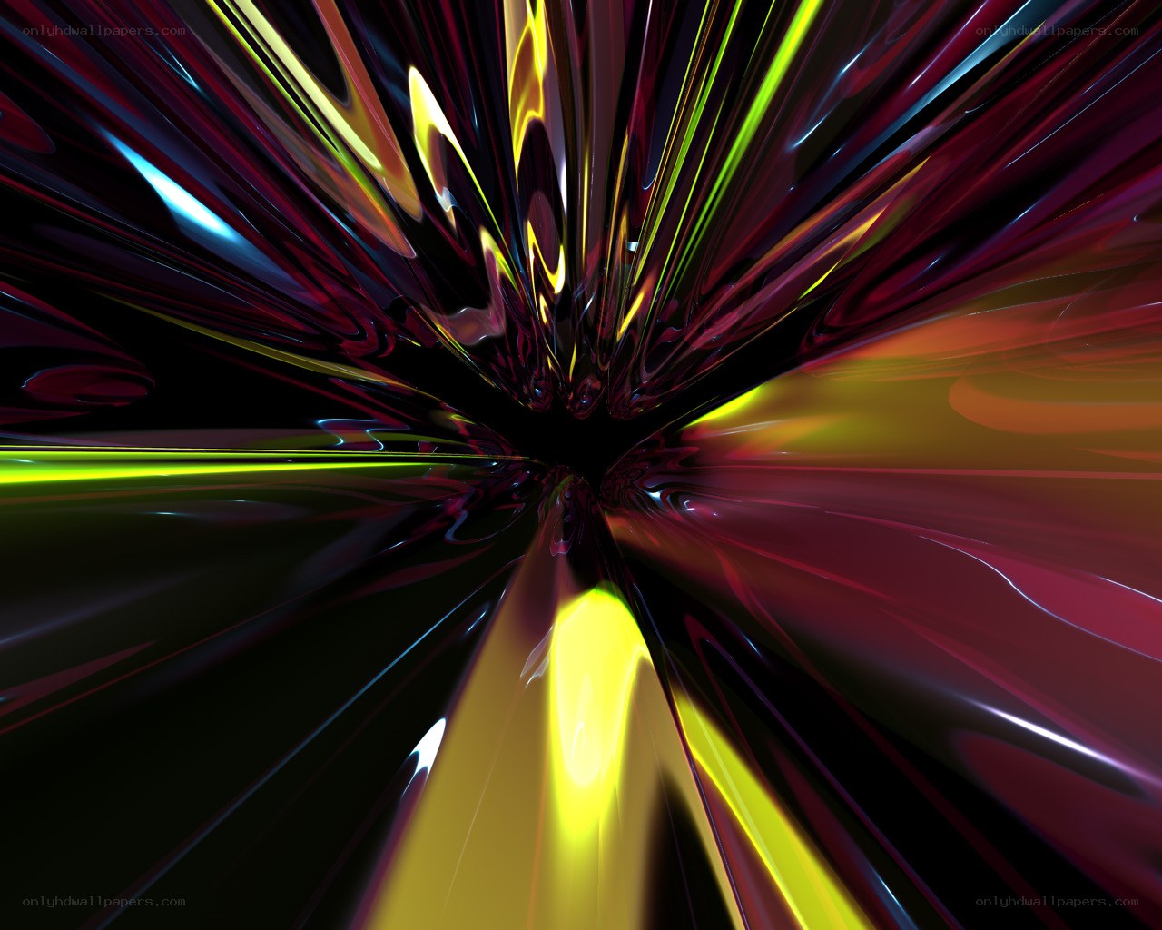 Abstract light burst tunnel