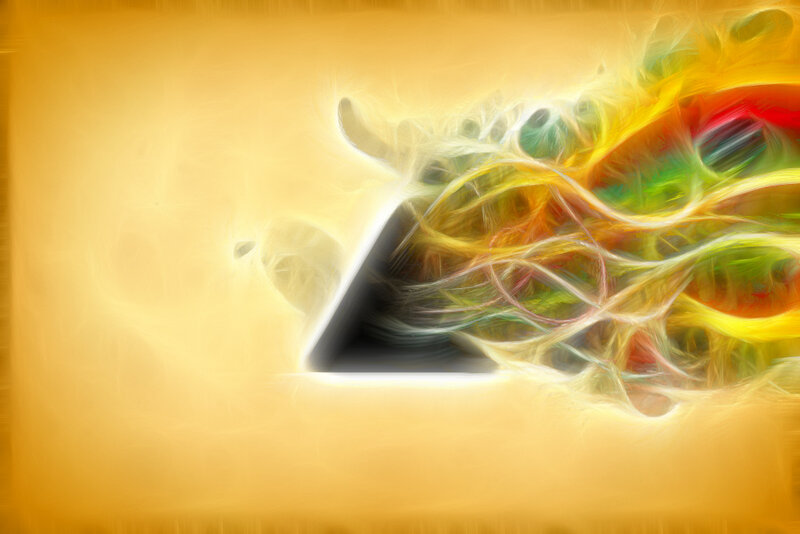 Abstract Light Burst — Yellow, Energetic