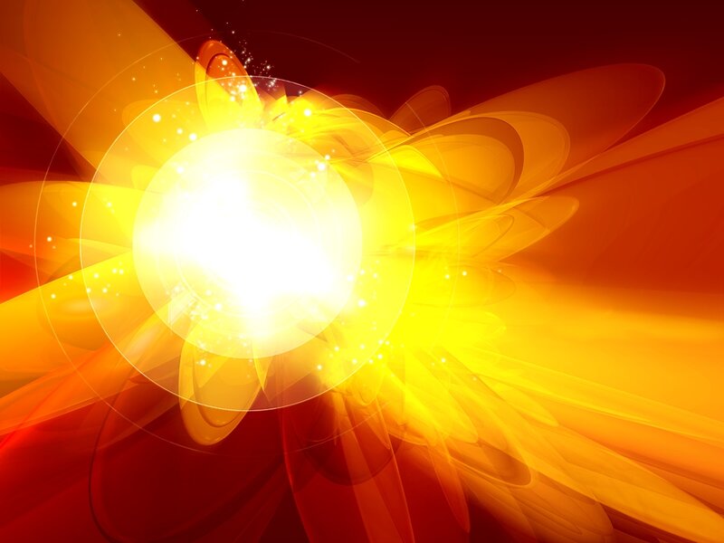 Abstract Light Burst — Yellow