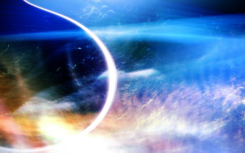 Abstract Light Circle — Blue