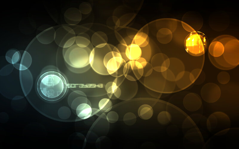 Abstract Light Circles — Black, Dramatic