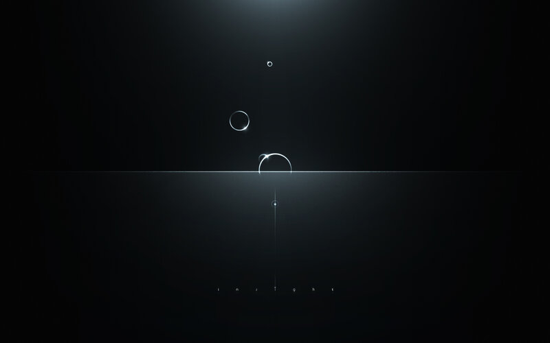 Abstract Light Circles — Black, Serene
