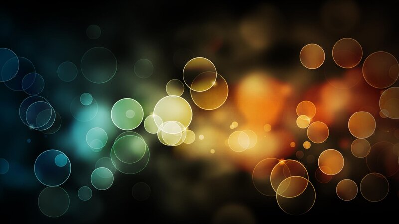 Abstract Light Circles — Blue, Calm, Bokeh
