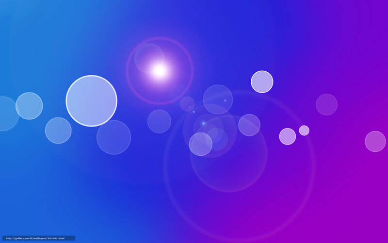 Abstract Light Circles — Blue, Calm, Digital Art, Glow