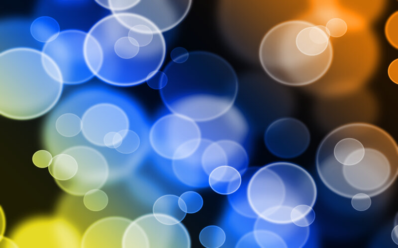 Abstract Light Circles — Blue, Calm