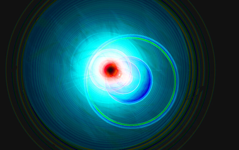 Abstract Light Circles — Blue, Dynamic
