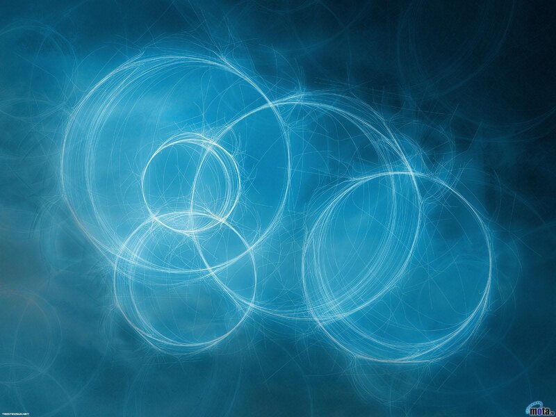Abstract Light Circles — Blue, Ethereal