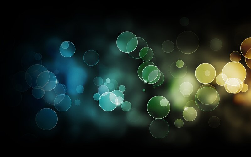 Abstract Light Circles — Green, Calm