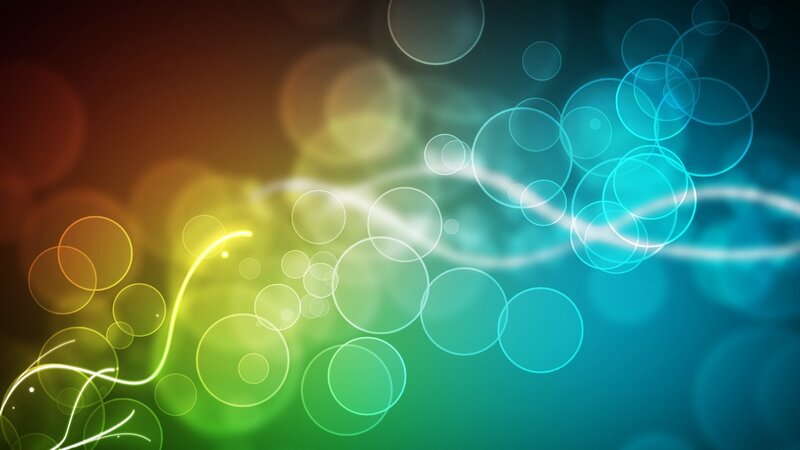 Abstract Light Circles — Green, Dynamic