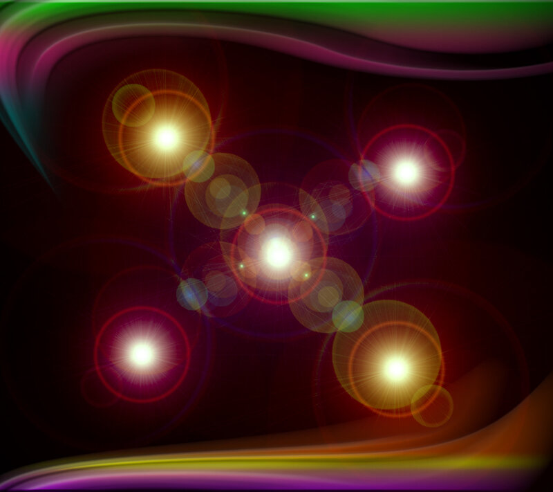 Abstract Light Circles — Red