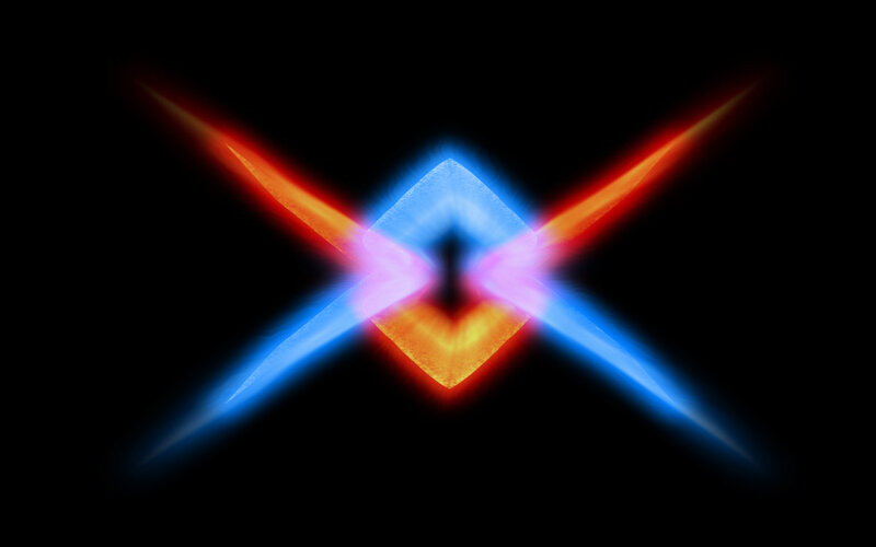 abstract light cross pattern