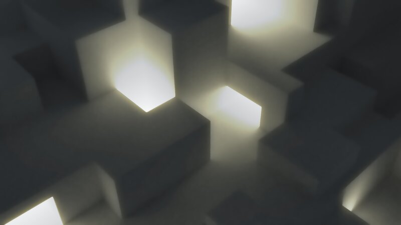 abstract light cubes