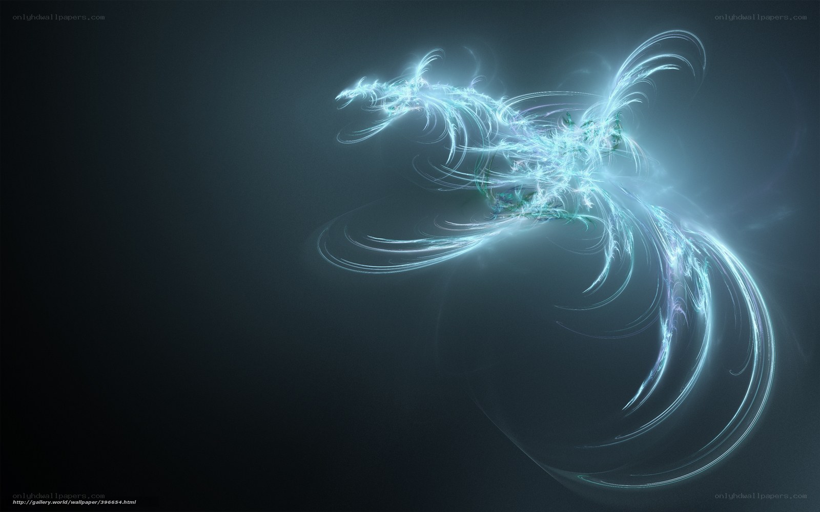Abstract light dragon swirl