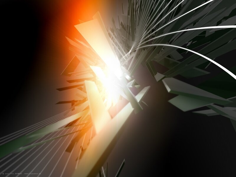Abstract Light Explosion — Black, Dramatic, Digital Art, Lines