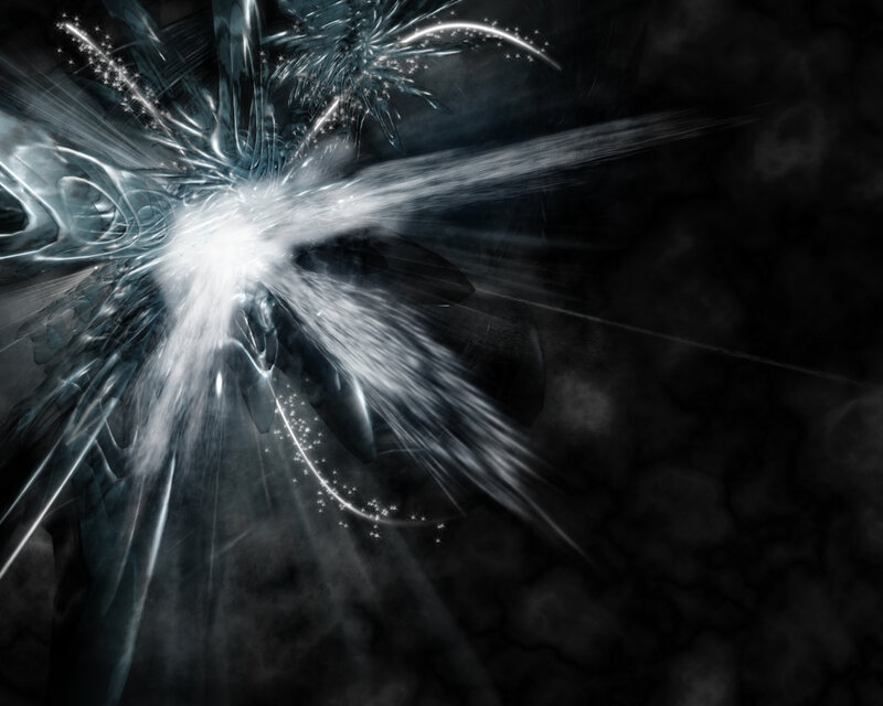 Abstract Light Explosion — Black, Dramatic