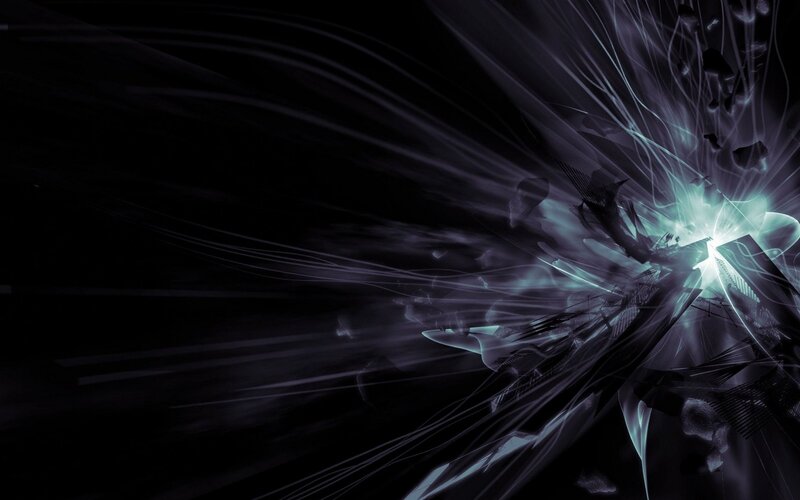 Abstract Light Explosion — Black