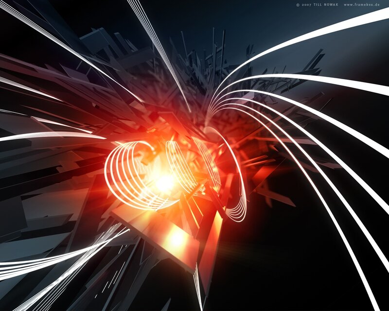 Abstract Light Explosion — Red, Dramatic