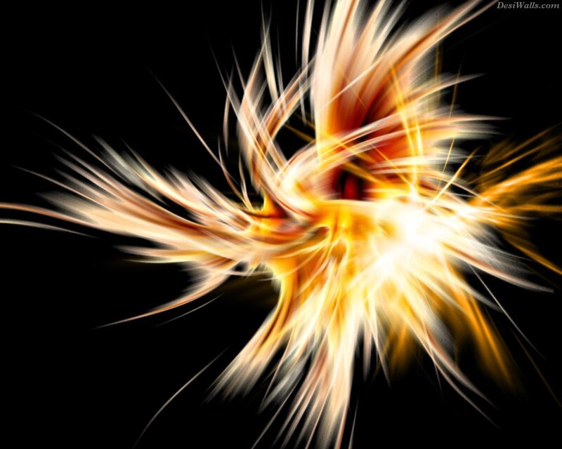 Abstract Light Explosion — Yellow