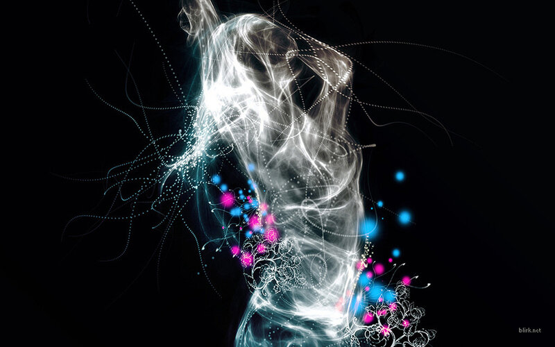 Abstract light figure art