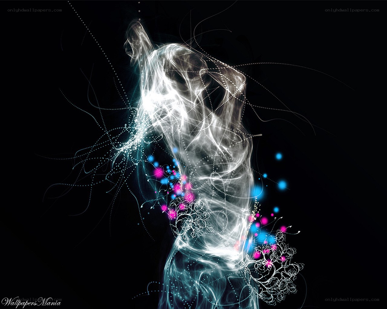 abstract light figure art