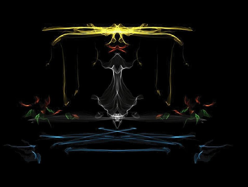 Abstract Light Figure — Yellow