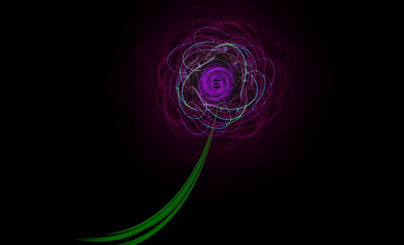 Abstract light flower