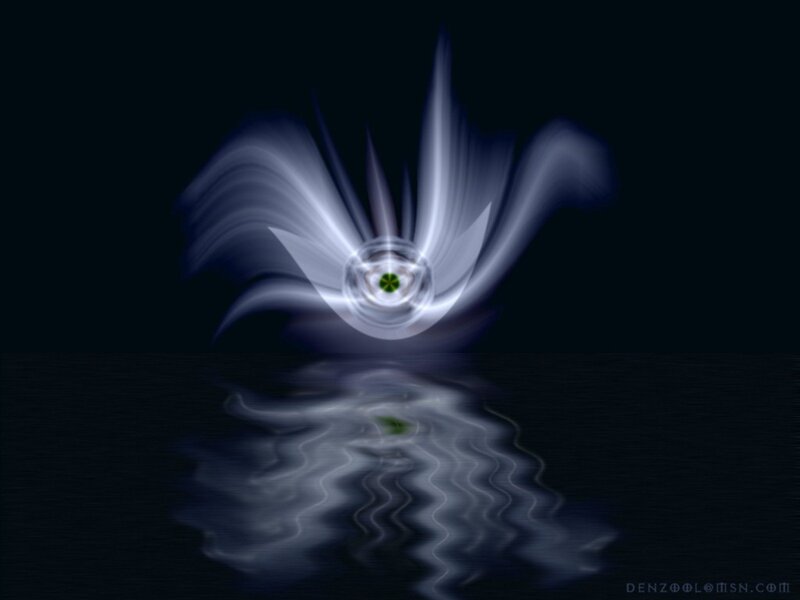 Abstract light flower reflection
