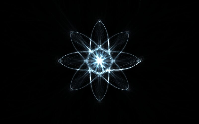 Abstract Light Flower — White