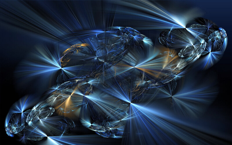 Abstract Light Formations — Blue, Dramatic