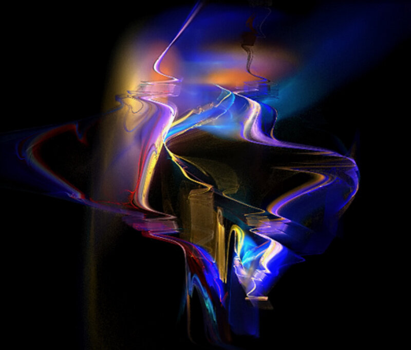 Abstract Light Forms — Blue, Dynamic