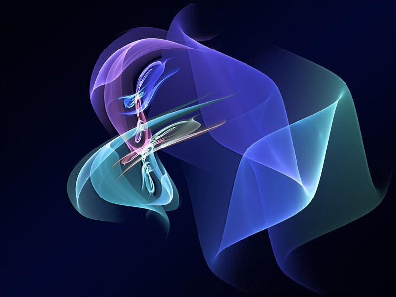 Abstract Light Forms — Blue