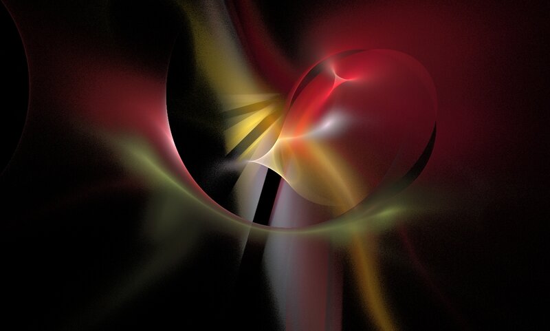 Abstract Light Forms — Red