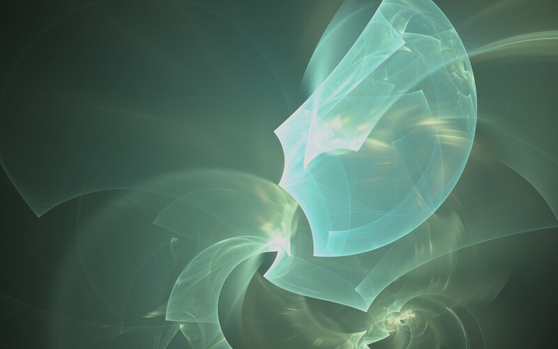 Abstract Light Forms — Teal