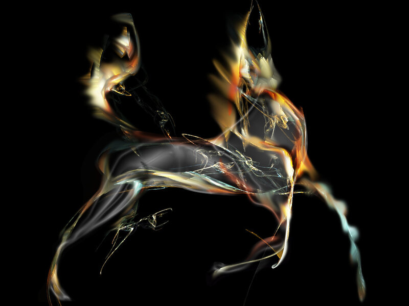 Abstract Light Forms — White