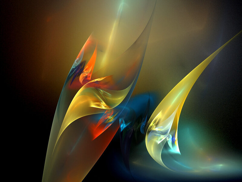 Abstract Light Forms — Yellow