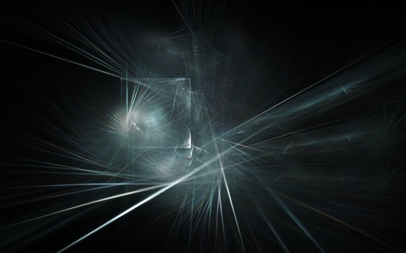 Abstract Light Fractal — Black, Dramatic