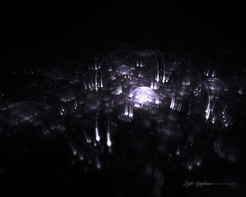 Abstract Light Fractal — Black