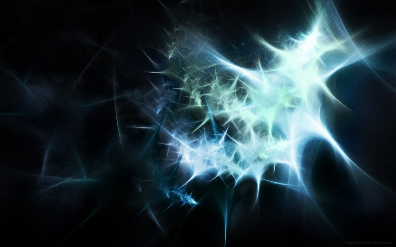 Abstract Light Fractal — Blue, Dramatic
