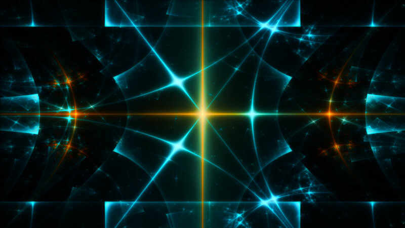 Abstract Light Fractal — Blue