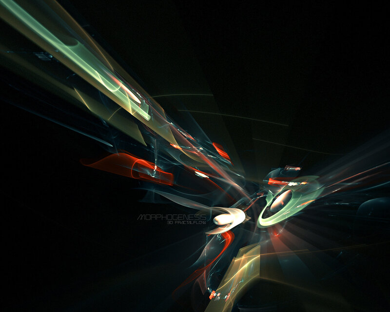 Abstract light fractal flow