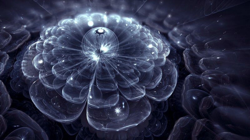 Abstract light fractal flower