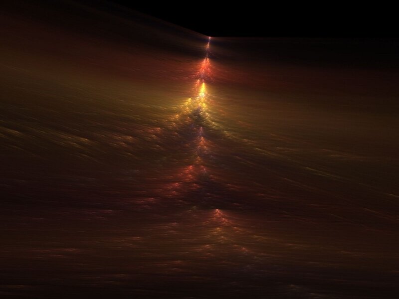 Abstract Light Fractal — Orange, Dramatic