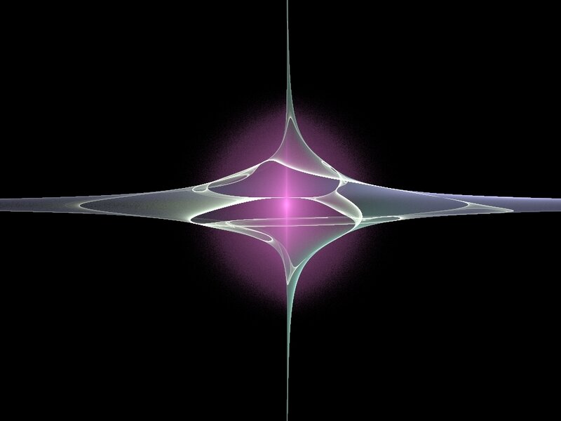 Abstract Light Fractal — Purple, Dramatic, Digital Art, Black Background