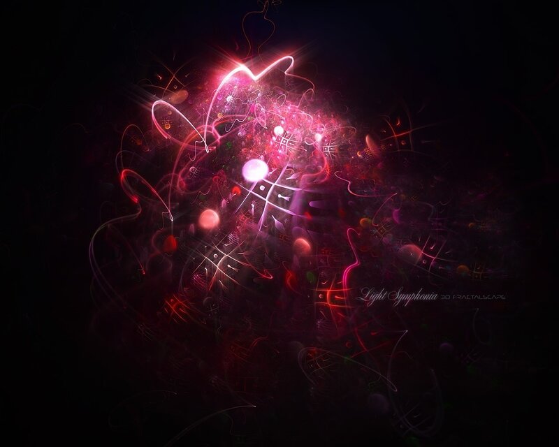 Abstract Light Fractal — Purple, Dramatic, Digital Art