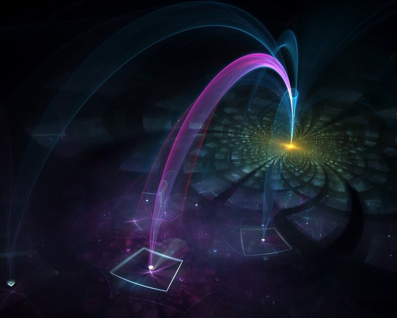 Abstract Light Fractal — Purple, Mystical