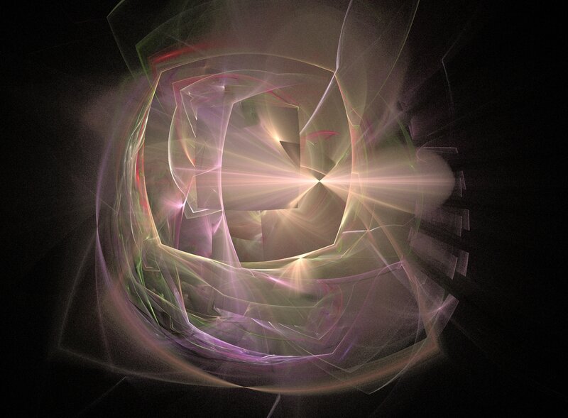Abstract Light Fractal — Purple