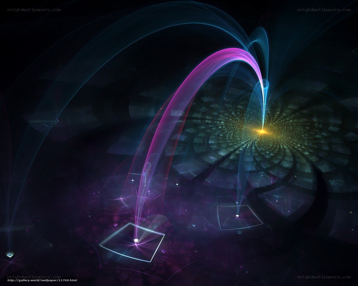 Abstract light fractal tunnel