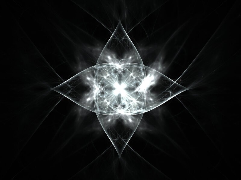 Abstract Light Fractal — White