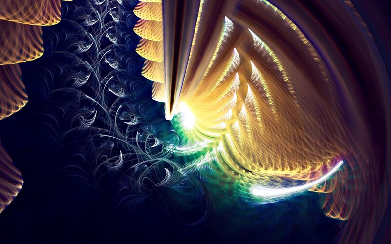 Abstract Light Fractal — Yellow