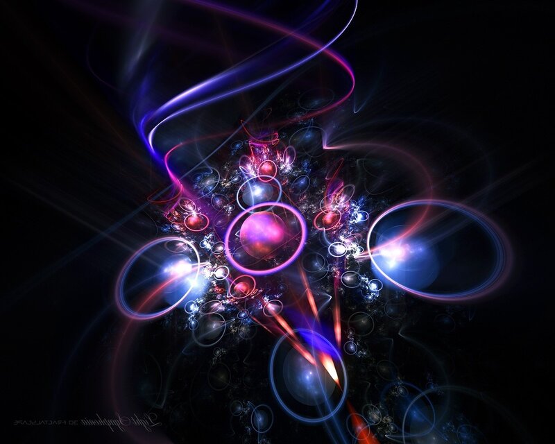 Abstract Light Fractals — Purple